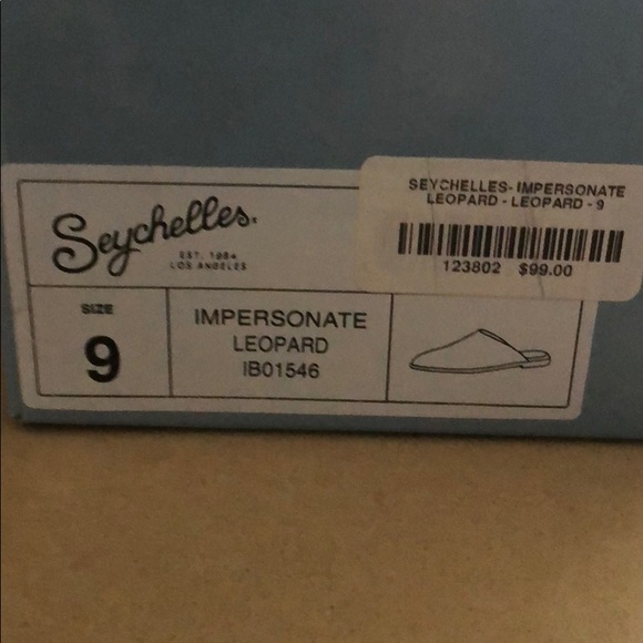 ⭐️SOLD⭐️Seychelles leopard slide on mule shoe size 9 - Picture 6 of 7